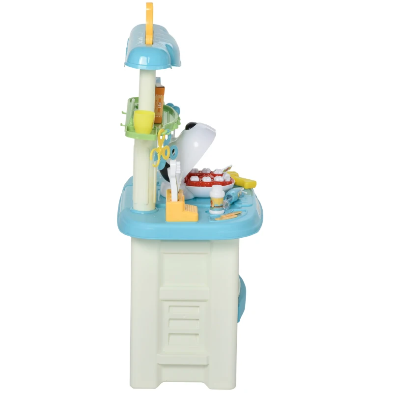 Qaba 43 PCS Pet Vet Dentist Playset Children's Medical Toy Set Doctor Kit Pretend Play Kit Medical Role Play for Boys and Girls 3+ Years Old