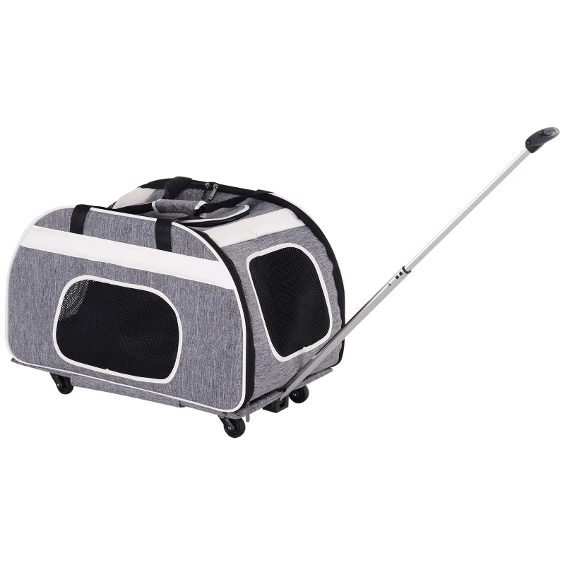 PawHut Pet Carriers Wheel Luggage Bag Outgoing Travel Multi-way to carry Portable
