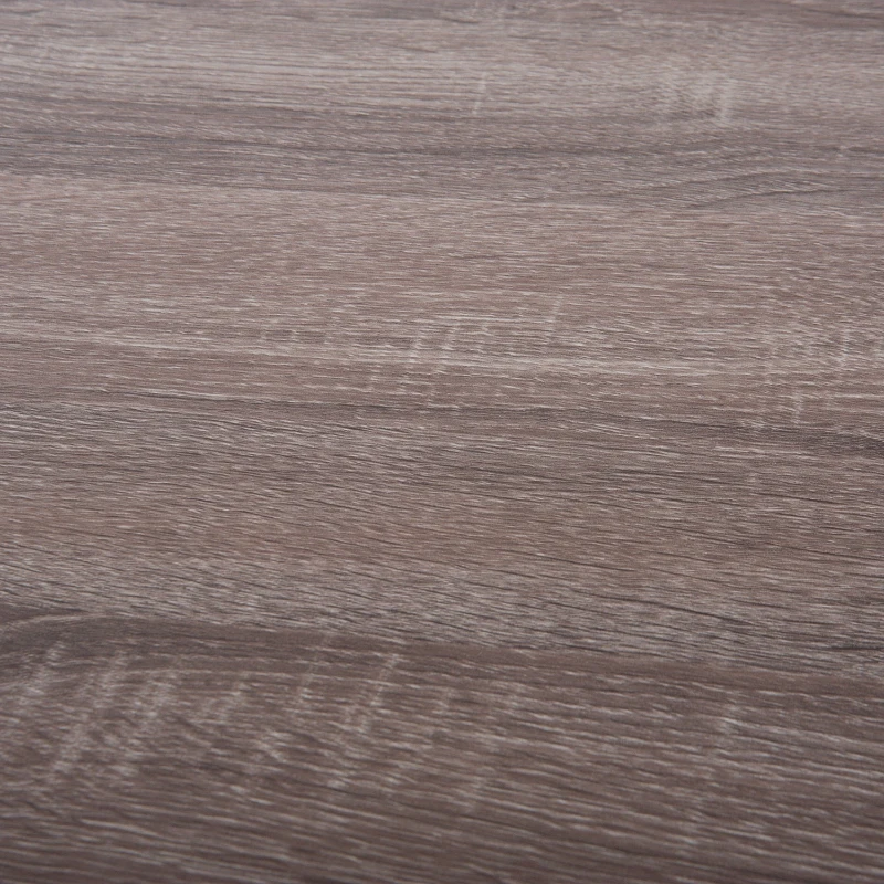 Open Box HomCom Rustic Industrial Minimal Two Tier Wooden Accent End Table - Light Brown Woodgrain