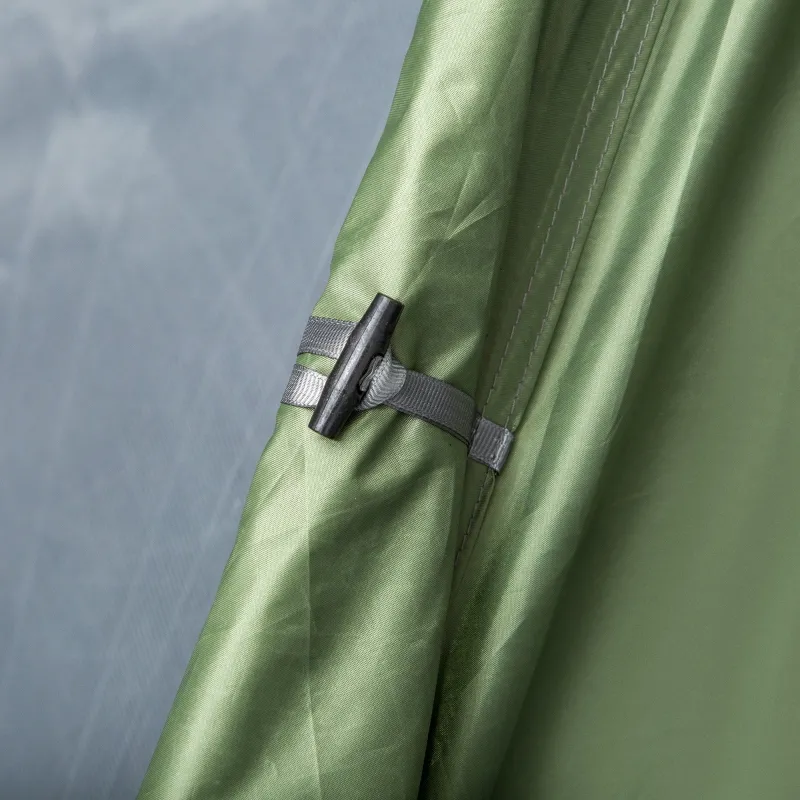 Outsunny Camping Tent 1-2 Person Backpacking with Tent Double Layer Portable Carry Bag Lightweight for Hiking Fishing