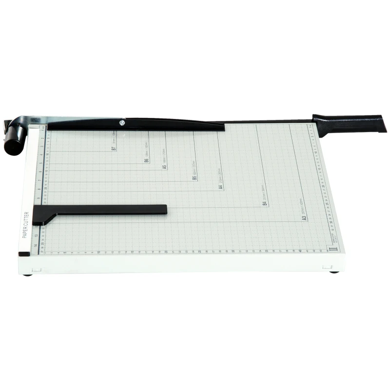 Open Box HOMCOM Paper Cutter Guillotine 12 A3 Sheet Paper Cutting Machine