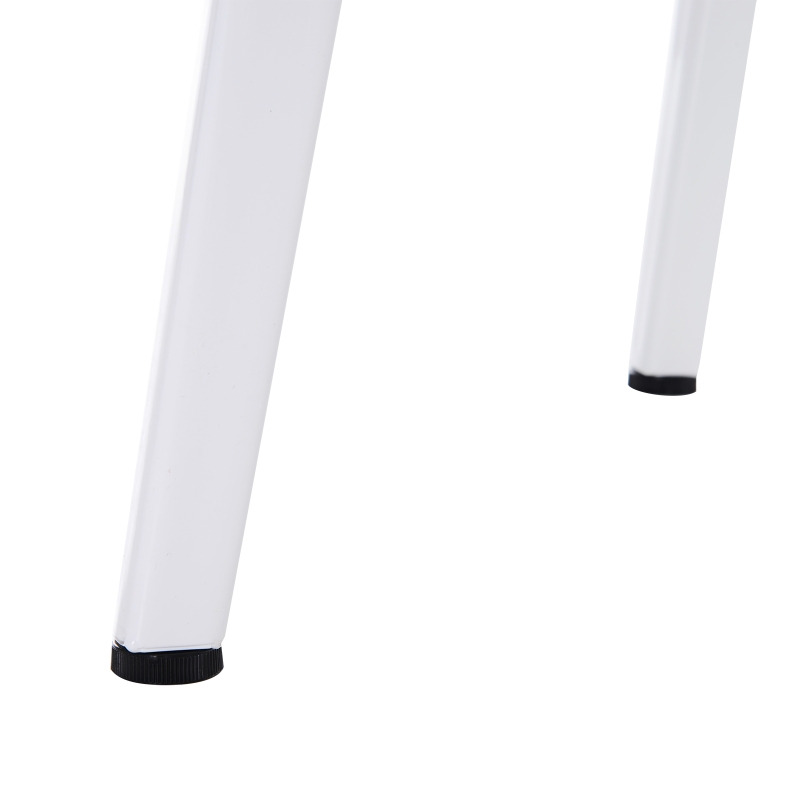 HOMCOM Heavy Duty Office Desk Computer Table Ample Storage Desktop W/ Whiteboard Adjustable Feet White