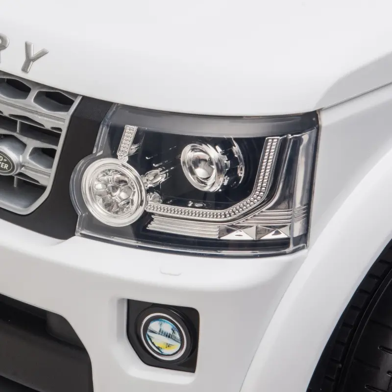 Aosom Compatible 12V Battery-powered Kids Electric Ride On Car Landrover Discovery 4 Toy with Parental Remote Control Music Lights MP3 Suspension Wheels for 3-6 Years Old White