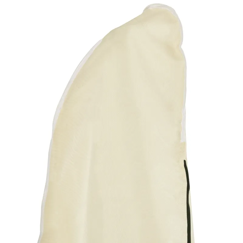 Outsunny 87-Inch Patio Umbrella Cover 600D Waterproof Outdoor Offset Banana Style, Beige and Coffee