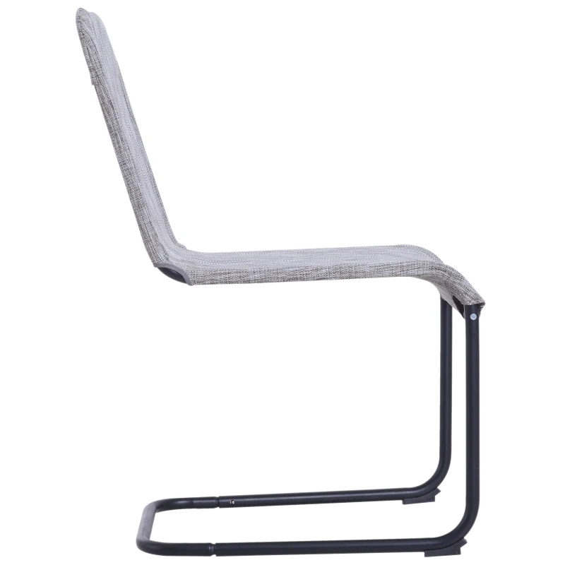 Armless Texteline Chair Garden Deck Lounge Dining Seat Set of 2