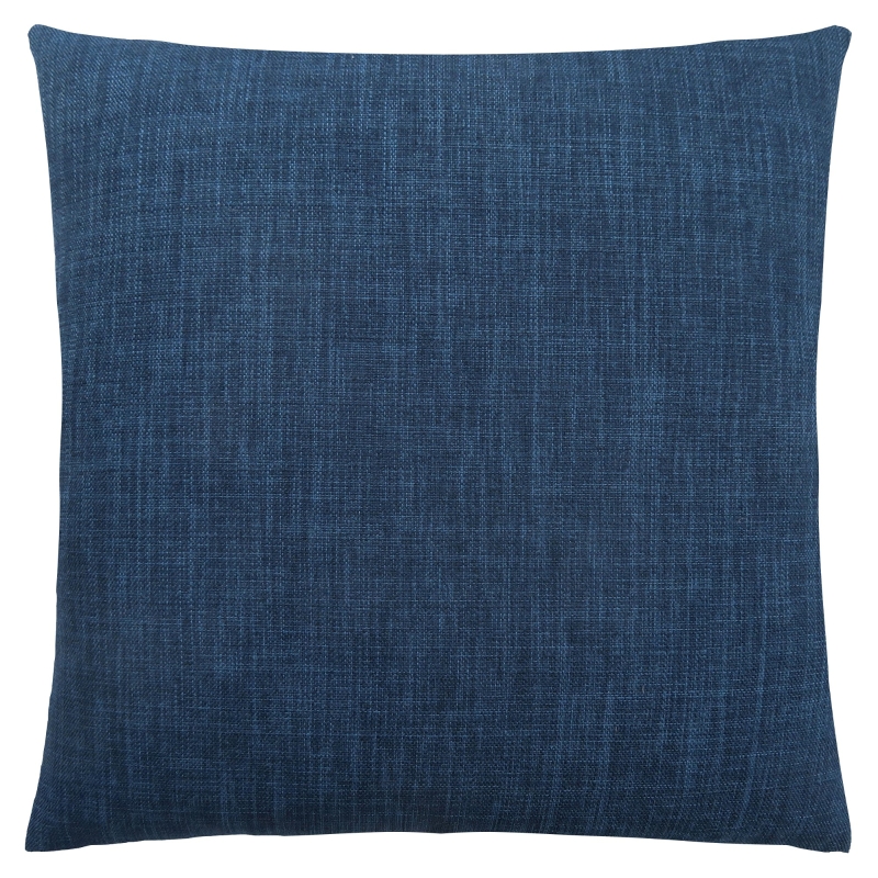 Monarch 18" x 18" Linen Patterned Throw Pillow (1 pc) - Dark Blue