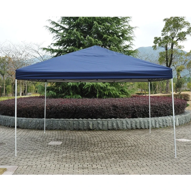 Outsunny 13' x 13' Adjustable Height Easy Pop Up Canopy Party Tent - Dark Blue