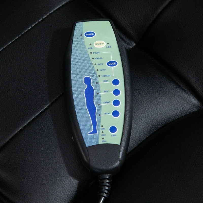 Vinsetto 7-Point Vibrating Massage Office Chair High Back Executive Recliner with Lumbar Support, Footrest, Reclining Back, Adjustable Height, Black