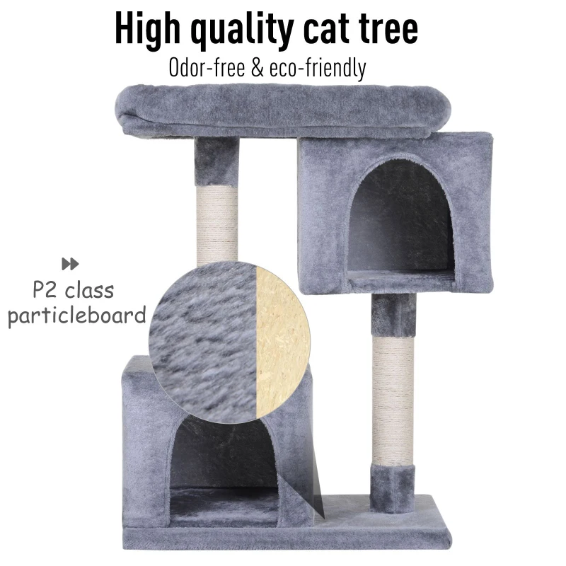 PawHut Multi-Level Cat Tree with Sisal-Covered Scratching Posts Large Perch