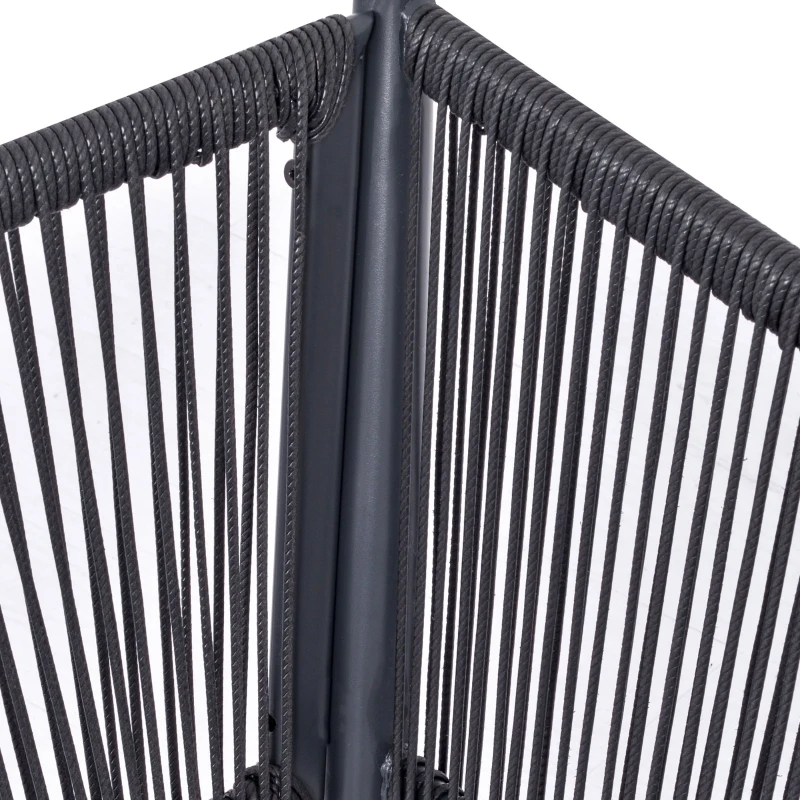 Outsunny 4 PCs PE Rattan Wicker Sofa Set Outdoor Conservatory Furniture Lawn Patio Coffee Table w/ Cushion Light Grey