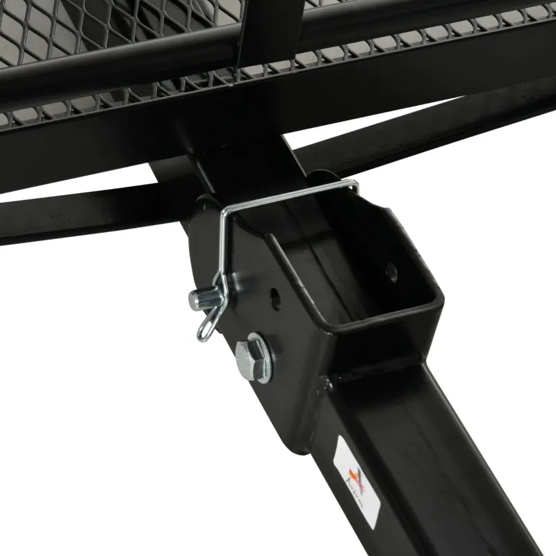 Aosom Hitch Cargo Carrier Hitch Mount with Luggage Storage and 6 Visibility Reflectors