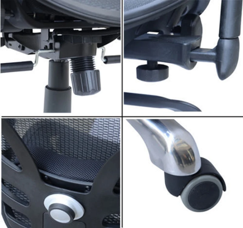 HomCom Mesh Ergonomic Home Office Desktop Computer Chair - Black