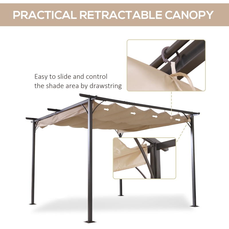 Outsunny 11.5' Retractable Canopy Cover 