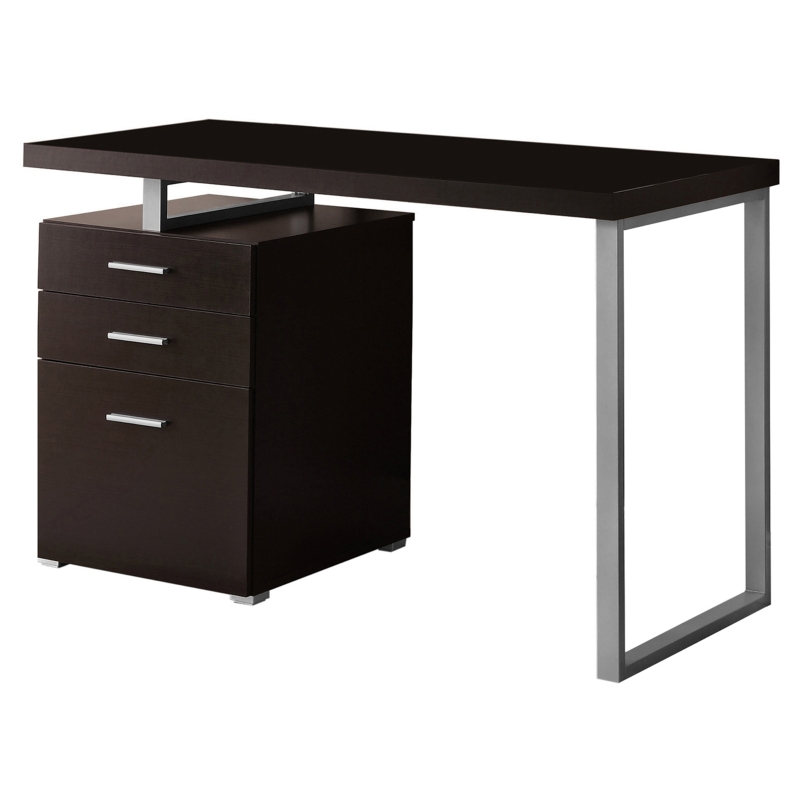 Monarch 48" Left or Righ Facing Computer Desk with Storage Drawers - Cappuccino