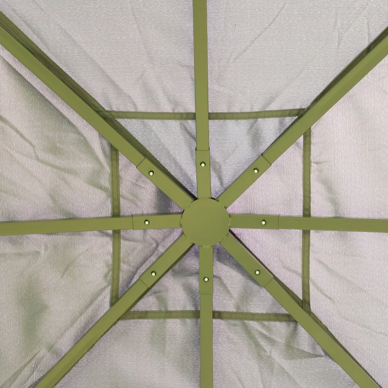 Outsunny 9.8' x 9.8' Outdoor Patio Gazebo Pavilion Canopy Tent Steel- Grey