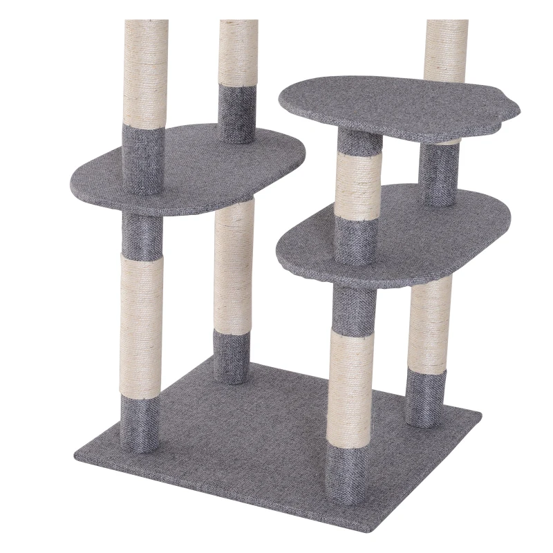 PawHut 40" Cat TreeCondo Kitten Scratching Post  Scratcher Climbing Tower Activity Center
