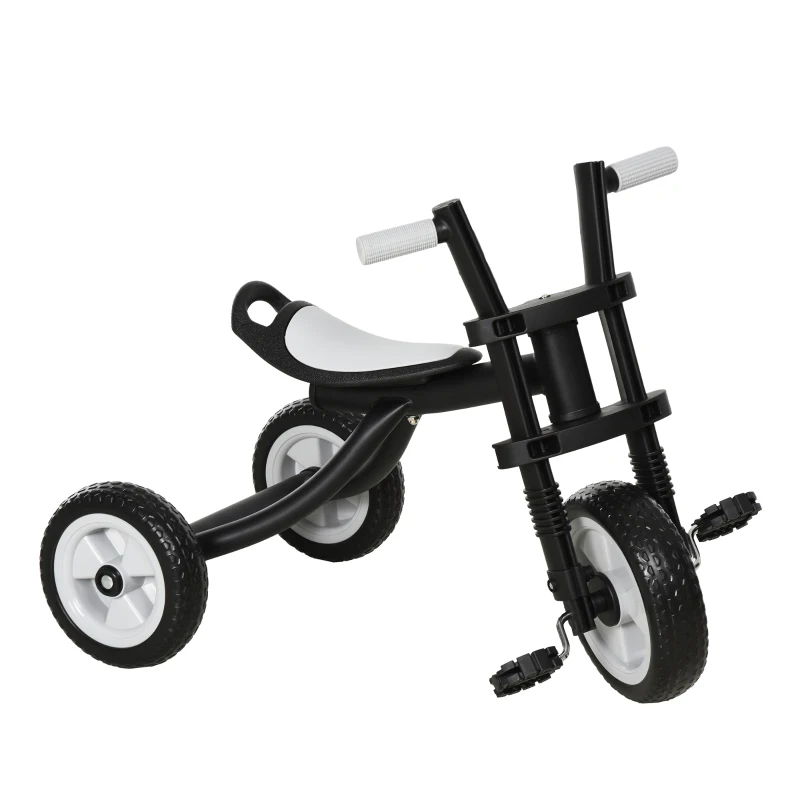 Qaba 3 Wheel Kids Tricycle Toddler Walking Trikes with Adjustable Seat for 3-6 Years old Boys & Girls Black