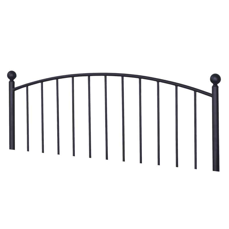 Monarch 60" Modern Vertical Slat Coffee Finish Metal Motif Headboard - Fits Full or Queen Size Bed Frame