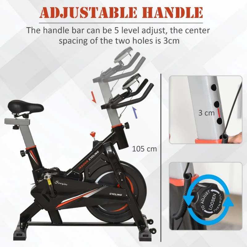 Soozier Stationary Exercise Training Bike Indoor Cycling Bike w/ LCD Monitor