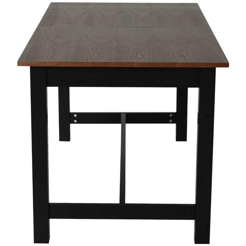 HomCom Expandable Folding Kitchen Dining Table with Elegant Natural Wood Design & Sturdy Construction - Walnut