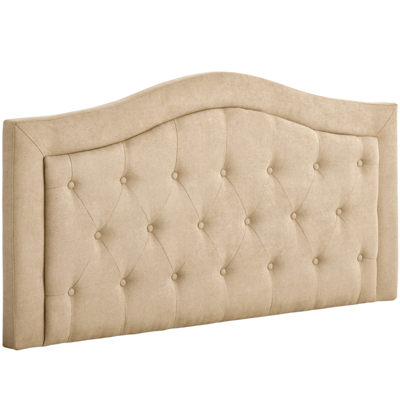 HOMCOM Button Tufted Headboard, Back Panel for 58.25'' Bed, Beige