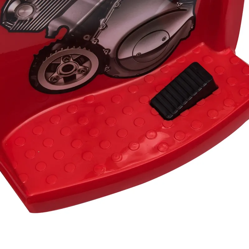 Aosom 6V Kids Motorcycle Dirt Bike Electric Battery-Powered Ride-On Toy Off-road Street Bike with Music & Horn Buttons, Stable 3-Wheel Design, & Rear Storage Space, Red