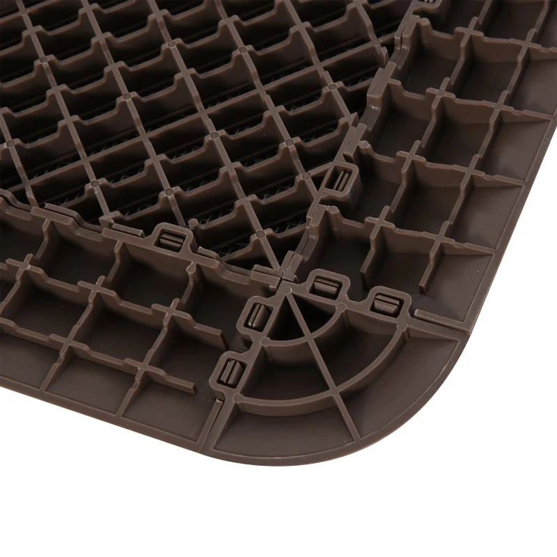 Soozier Portable Dance Floor Tiles, Tap Ballet Trade Show Flooring, PVC, 9 Piece Mats, 5' x 5'