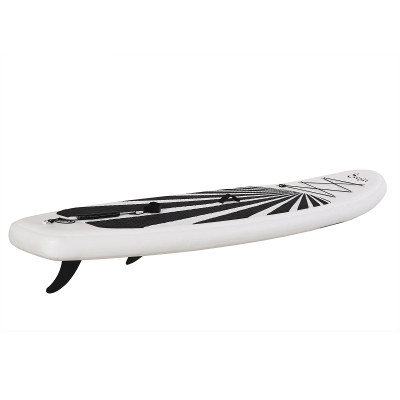 Soozier 11' x 31.5'' x 6.25'' Inflatable Stand Up Paddle Board with Accessories, Including SUP Paddle, Carry Bag, & Air Pump, Black
