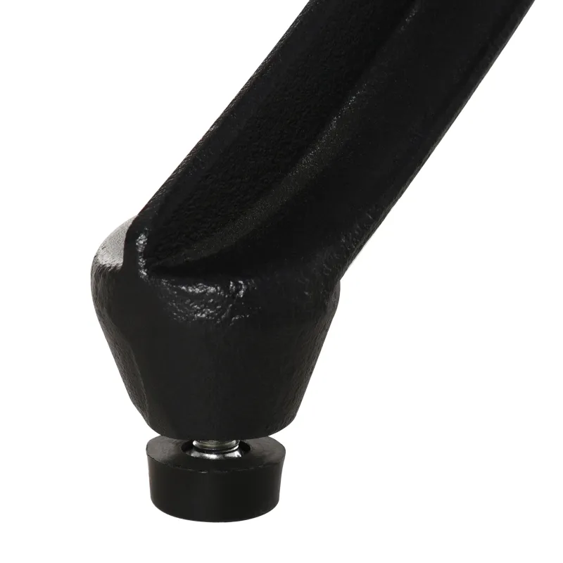 Outsunny Φ34" Outdoor Patio Garden Table with Unique Floral Design, Aluminum Material, & 1.75" Umbrella Hole