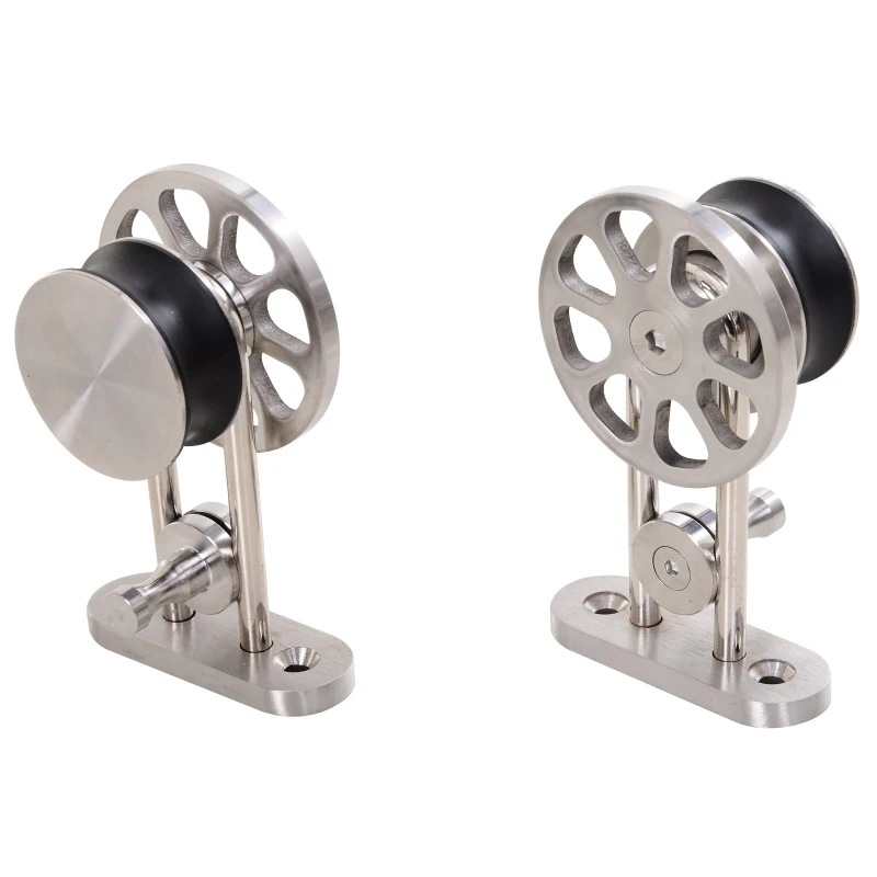 HOMCOM 6.6ft Stainless Steel Sliding Barn Door Hardware Kit Provides Smooth and Quiet Operation, 39" Wide Door