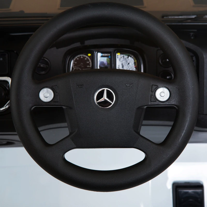 Aosom Kids Officially Licensed Zetros Ride On Car 12V Electric Toy Car With Headlights And Sound Manual/RC White