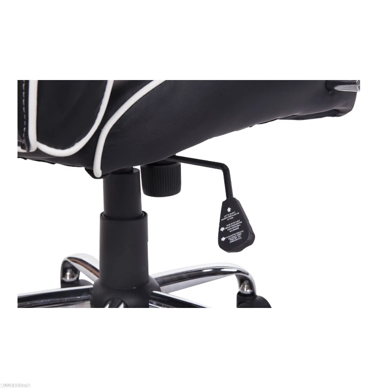 HOMCOM High Back Executive Racing Office Chair PU Leather Swivel Computer Desk Seat Black and White"