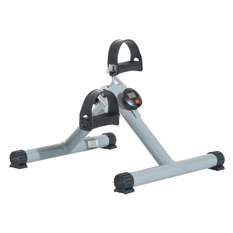 Soozier Cardio Mini Cycle Arm Leg Exercise Pedal Bike with LCD Display Home Gym Workout Trainer(Grey)