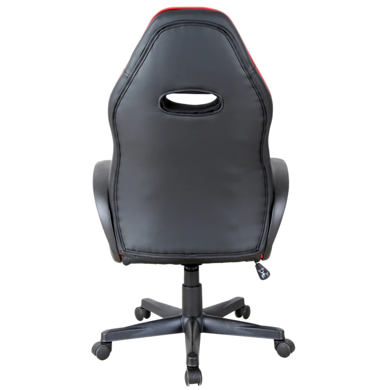 Vinsetto Executive PU Leather Rocking Office/ Gaming Chair Adjustable Padded Seat with Wheels Black/Red