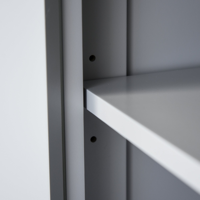 HOMCOM 72" Traditional Freestanding Kitchen Pantry Cabinet Cupboard with Doors and 3 Adjustable Shelves, Gray