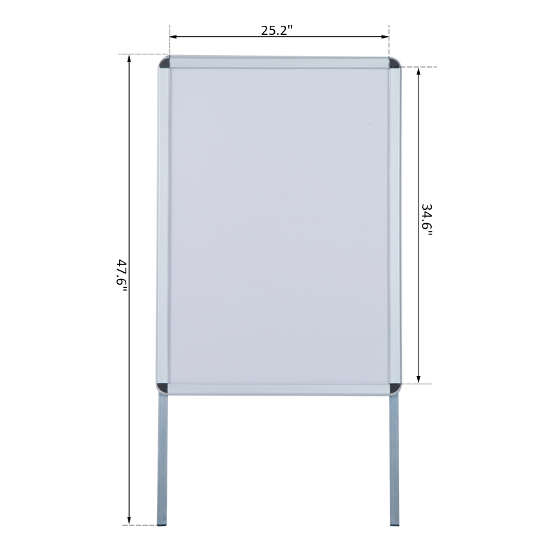 HOMCOM Sidewalk A-Frame Sign Board Free Standing Pavement Sign Display Poster Double Sided Whiteboard Sign Outdoor Shop Memo Board