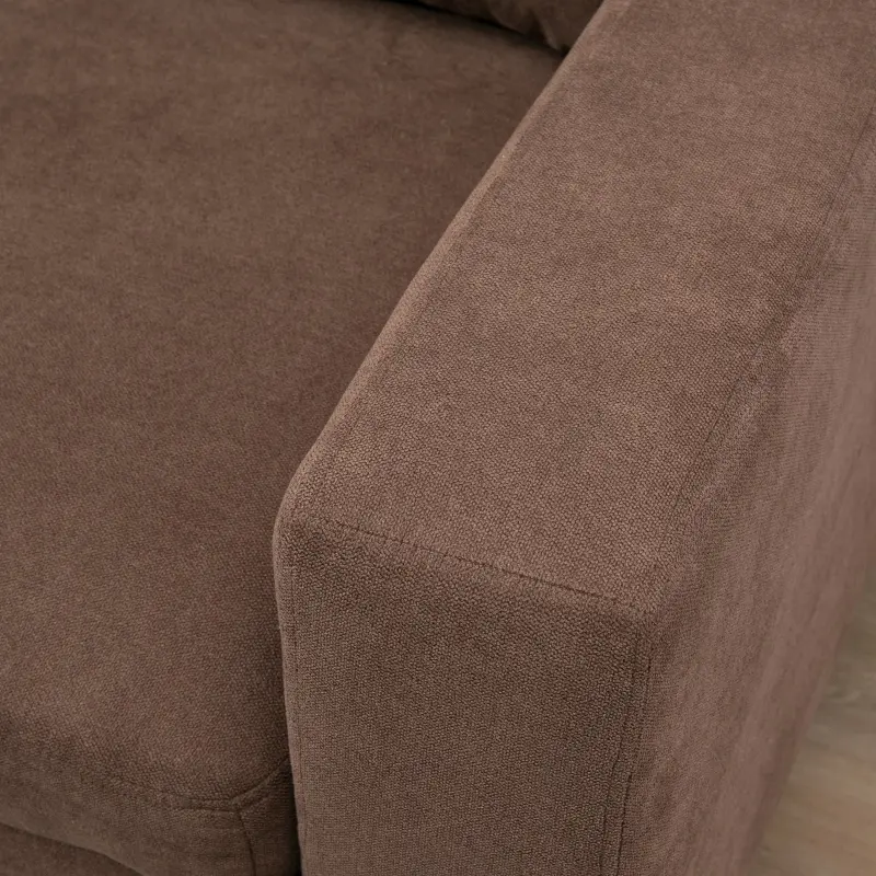 HOMCOM Living Room Multi-Piece Chaise Sofa Lounger w/Mid-Century Style and Sturdy Frame