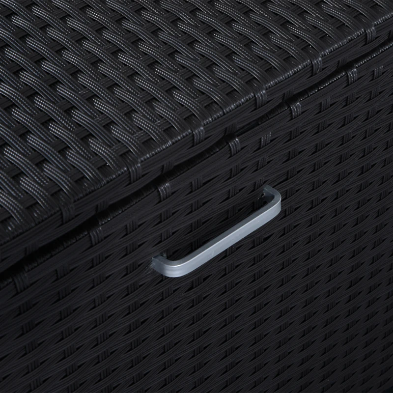 Outsunny Indoor Outdoor Rattan Garden Storage Box Unit Patio Furniture Chest