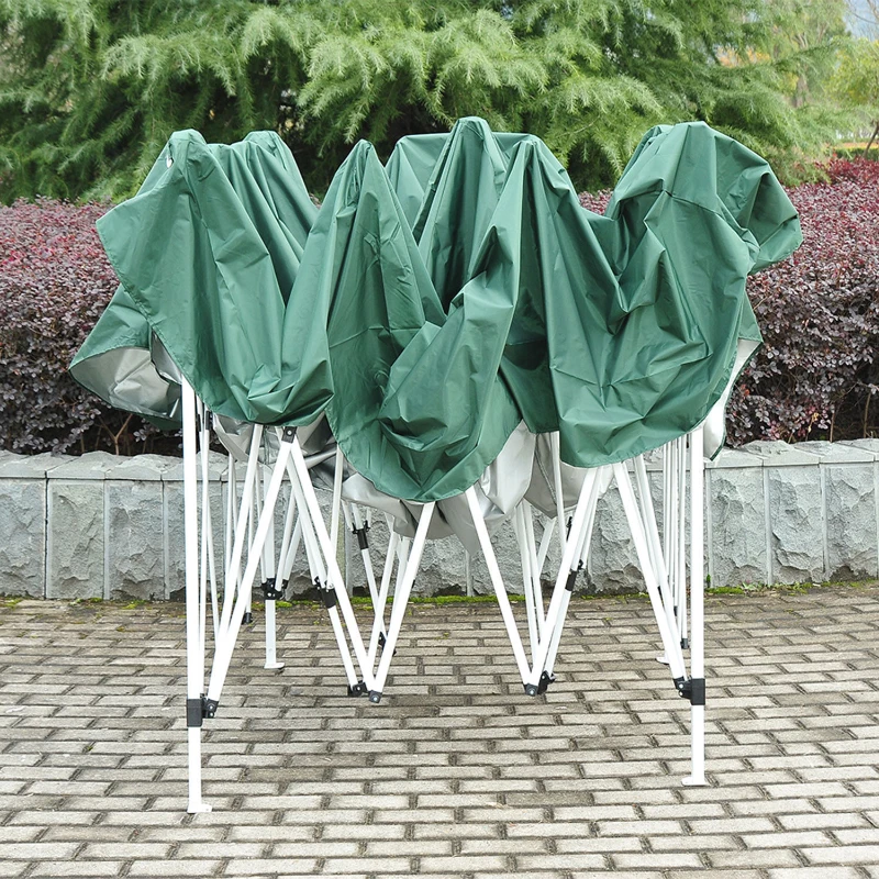 Outsunny 13' x 13' Adjustable Height Easy Pop Up Canopy Party Tent - Green