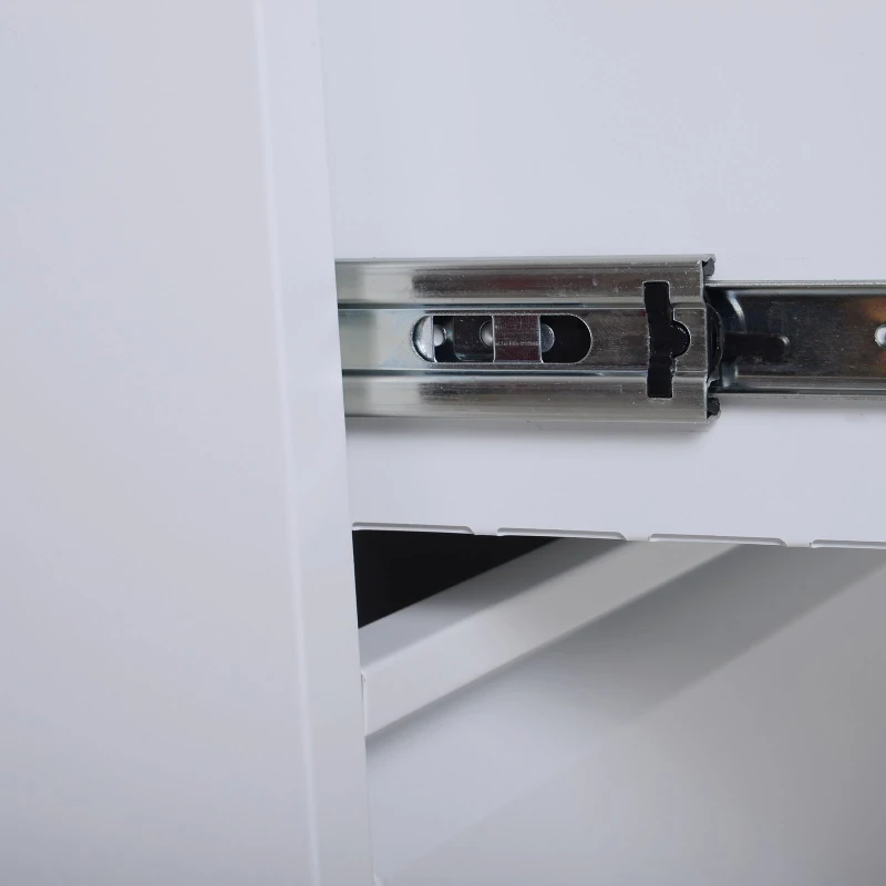 Vinsetto 30" 2 Drawer File Cabinet Cold Rolled Steel Metal Storage Chest Home Office Furniture White