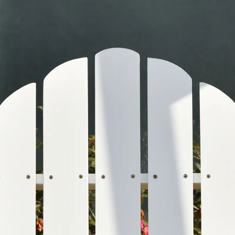 Outsunny 47'' 2-Seater Hanging Porch Swing, Outdoor Patio Swing Bench with Wooden Build, Water-Fighting Protection, & Classic Style, 440 lb Weight Capacity, White