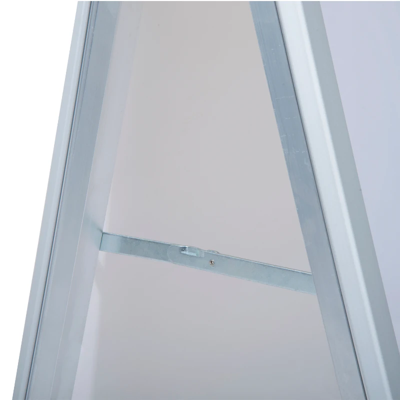 HOMCOM Sidewalk A-Frame Sign Board Free Standing Pavement Sign Display Poster Double Sided Whiteboard Sign Outdoor Shop Memo Board