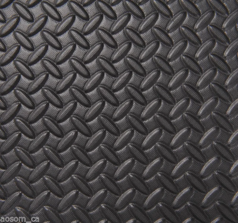 HOMCOM 24sqft Interlocking Floor Mats Exercise EVA Foam GYM - Set of 6- Black