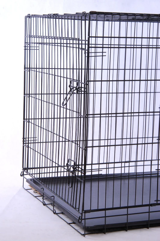 PawHut Pet  36" 2-Door Folding Dog Crate