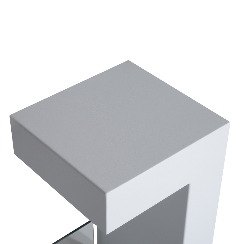 HOMCOM Bioethanol Fireplace Stove Fireplace Freestanding Tempered Glass Stainless Steel White