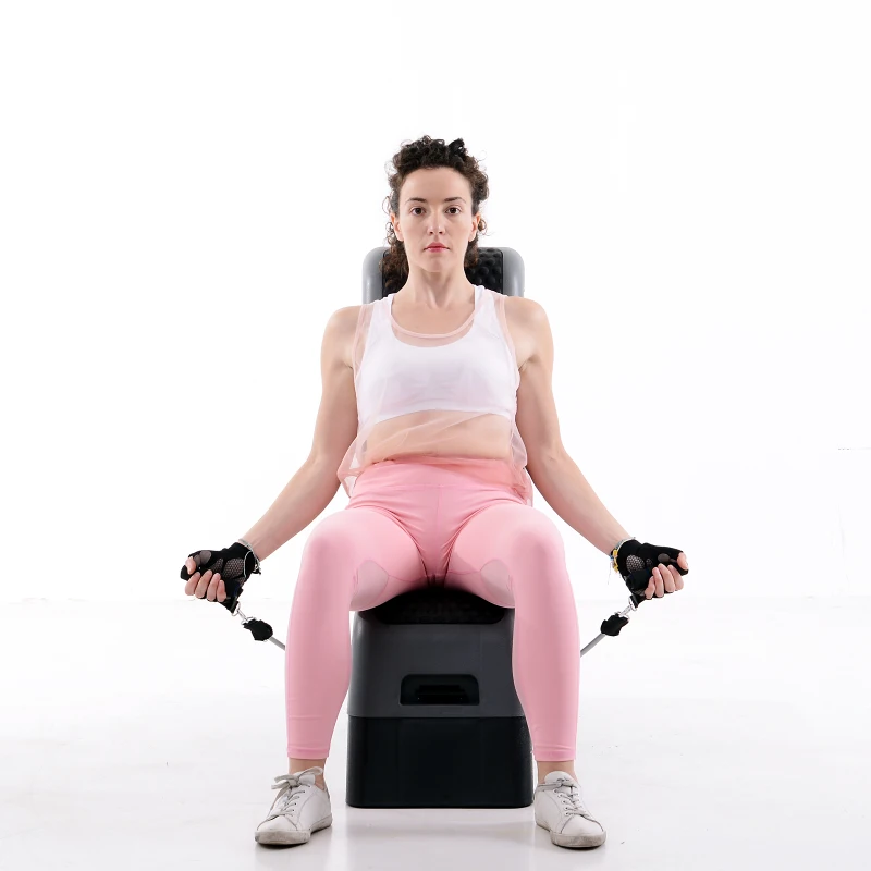 Soozier Deck Workout Bench Incline Decline Platform w/ Resistant Band