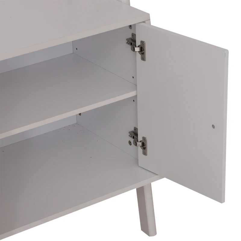 HOMCOM 3 Tier Ladder Bookcase Storage Cabinet Home Organizer Living Room White