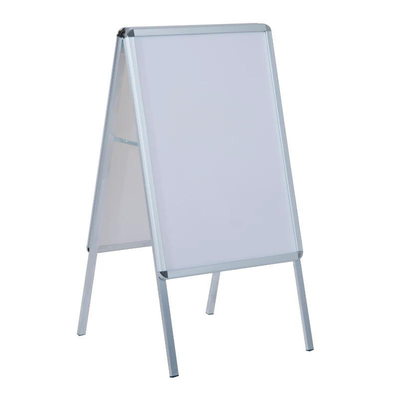 HOMCOM Sidewalk A-Frame Sign Board Free Standing Pavement Sign Display Poster Double Sided Whiteboard Sign Outdoor Shop Memo Board