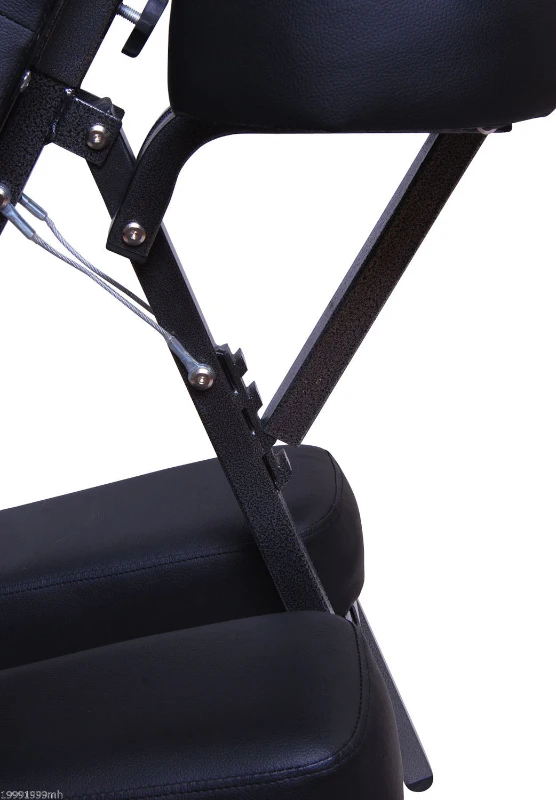 HomCom 3" Foam Portable Massage Chair PU Leather Spa Beauty Chair Black