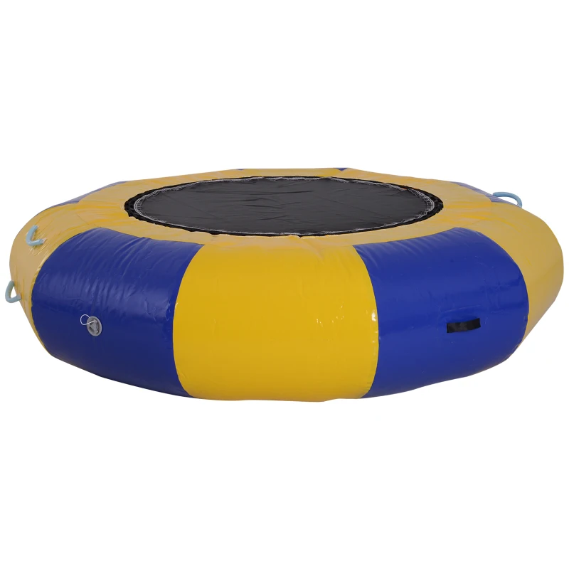 Soozier Inflatable Water Trampoline Bouncer Jumping PVC with Pump Outdoor Summer Swim Platform